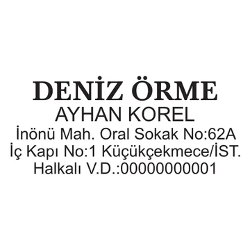 Kaşe baskı örneği