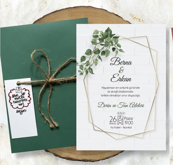 Düğün davetiyesi örneği 1