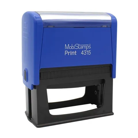 MobiStamps 4315, dikdörtgen otomatik kaşe, baskı alanı 38×77 mm