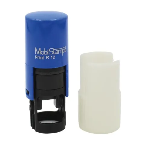 MobiStamps R12, yuvarlak otomatik kaşe, baskı alanı 12 mm çap