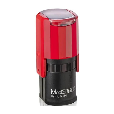 MobiStamps R24, yuvarlak otomatik kaşe, baskı alanı 24 mm çap