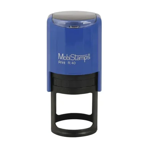 MobiStamps R40, yuvarlak otomatik kaşe, baskı alanı 40 mm çap