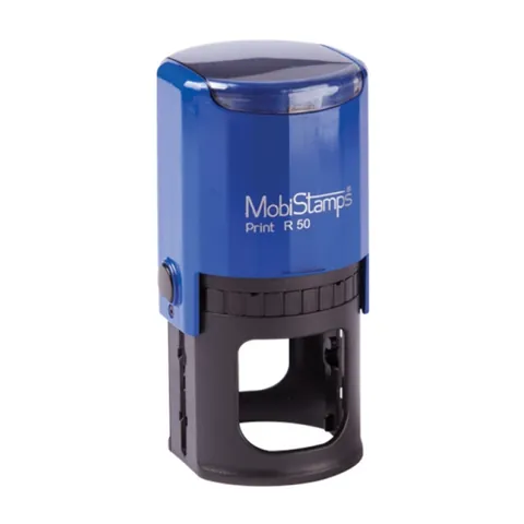 MobiStamps R50, yuvarlak otomatik kaşe, baskı alanı 50 mm çap
