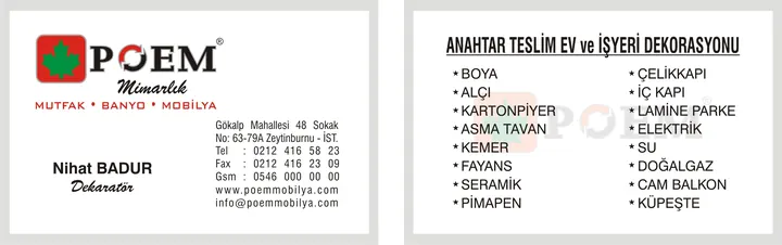 Yıldız Matbaa kartvizit baskı örneği 5